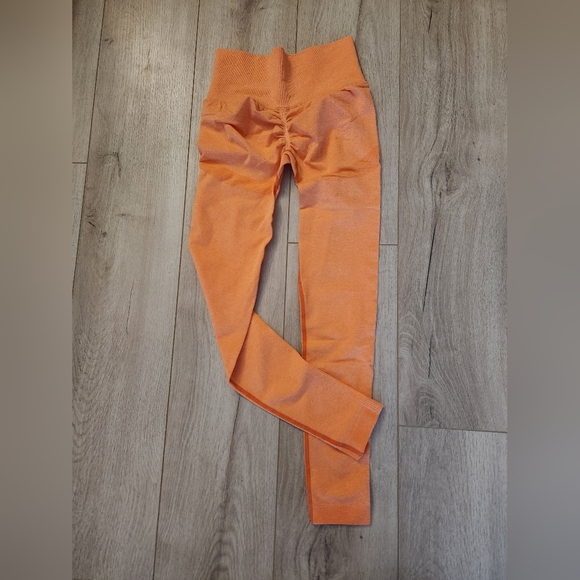 Bright Orange Leggings, Small - Picture 2 of 2